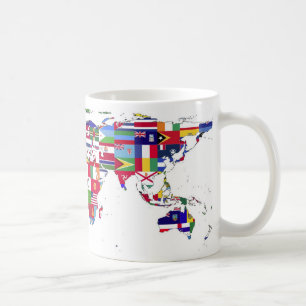 World Flag Map of the World Coffee Mug