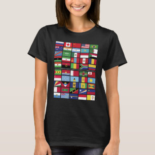 World Flags 25 Largest & 25 Smallest Countries By T-Shirt