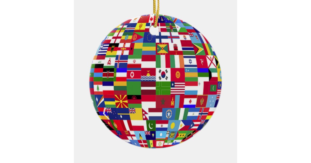 World Flags Christmas Ornament | Zazzle