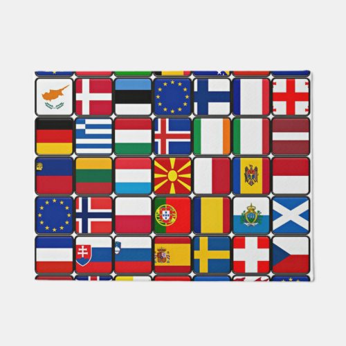 World Flags collection international Doormat
