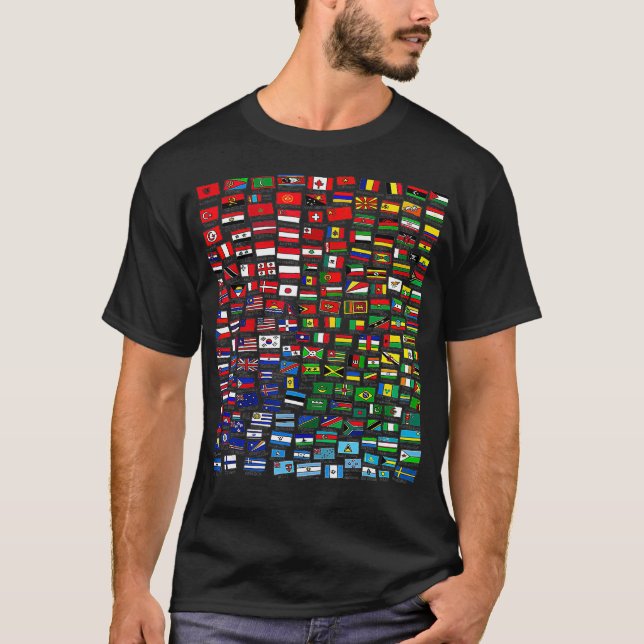 World Flags Cool Travel Country Flag International T-Shirt (Front)