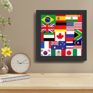World Flags Framed Art