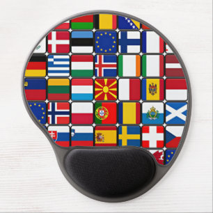 World Flags Gel Mouse Pad