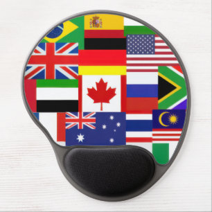 World Flags Gel Mouse Pad