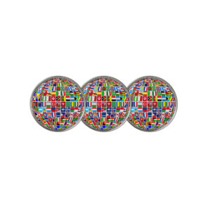 World Flags Globe, International, Golf Ball Marker