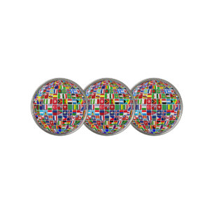 World Flags Globe, International, Golf Ball Marker