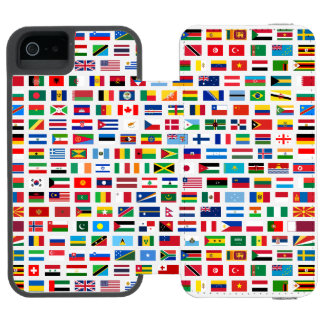 World flags iPhone SE/5/5s wallet case