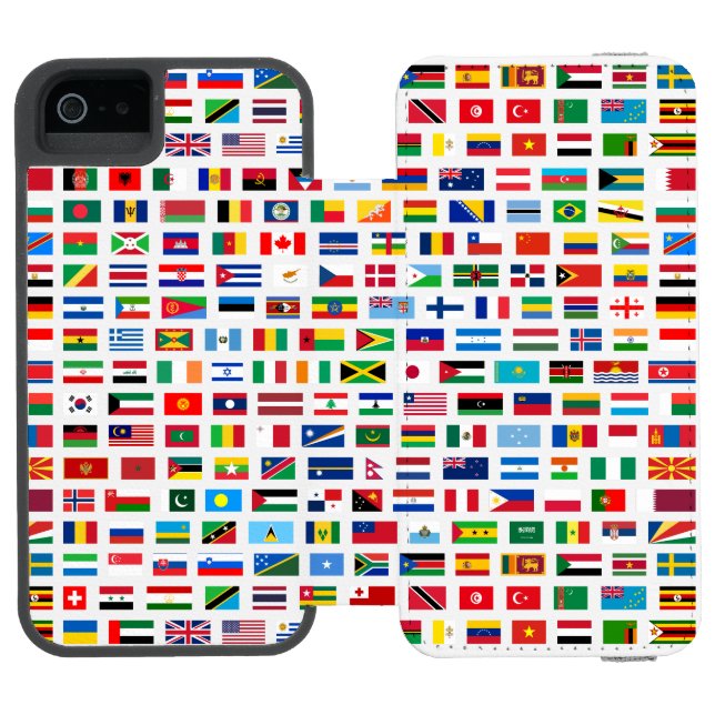 World flags incipio iPhone wallet case (Folio Open)
