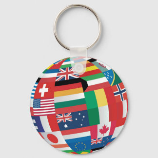 World Flags Keychain
