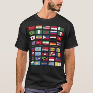 World Flags Largest and Smallest Countries By Popu T-Shirt