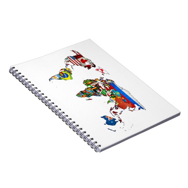 World Flags Map Notebook (Right Side)