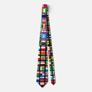 World Flags Neck Tie