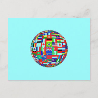 WORLD FLAGS POSTCARD