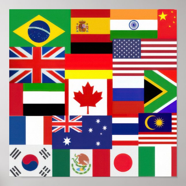 World Flags Poster (Front)