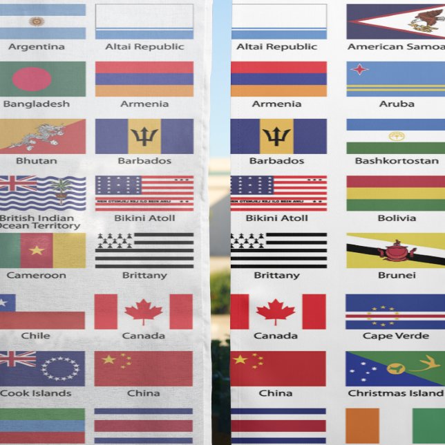 World Flags Sheer Curtains (Sheer vs. Blackout)