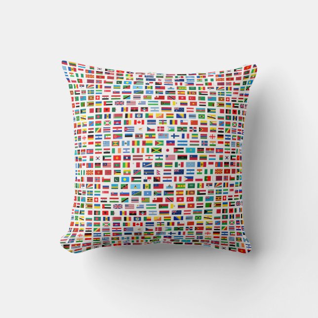 World flags throw pillow (Front)