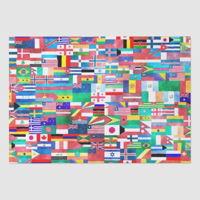world flags tissue paper (Front)