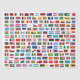 World flags tissue paper