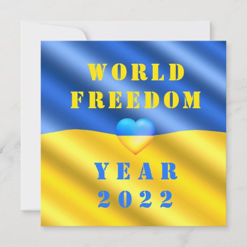 World Freedom Year 2022 _ Peace _ Flag Of Ukraine 