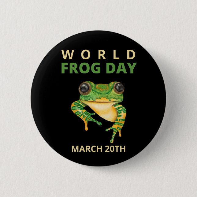 World Frog Day Button (Front)