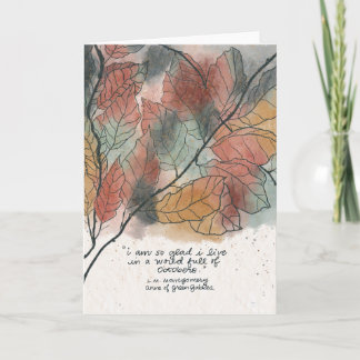 World Full of Octobers, Anne of Green Gables Card