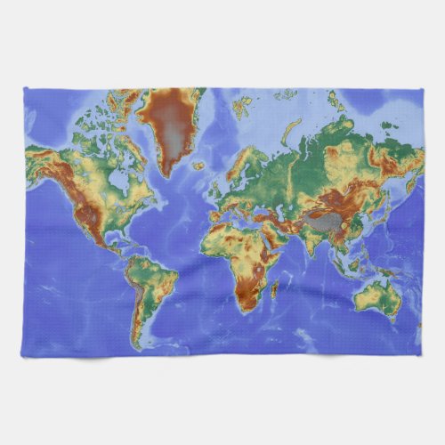 World Geographic International Map Kitchen Towel