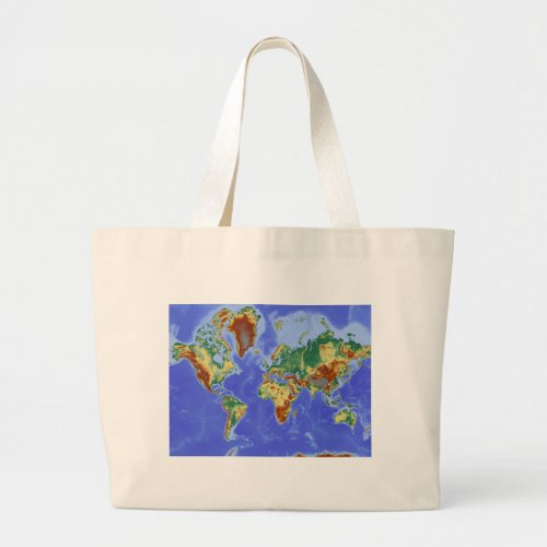 World Geographic International Map Large Tote Bag
