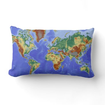 World Geographic International Map Lumbar Pillow World Geographic International Map Lumbar Pillow
