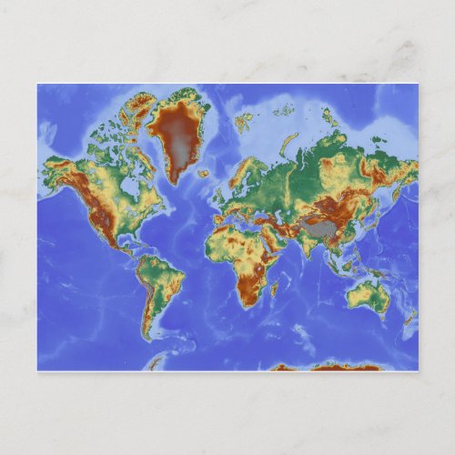 World Geographic International Map Postcard