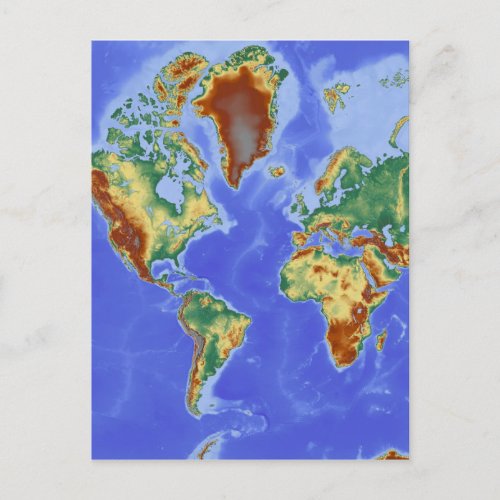 World Geographic International Map Postcard