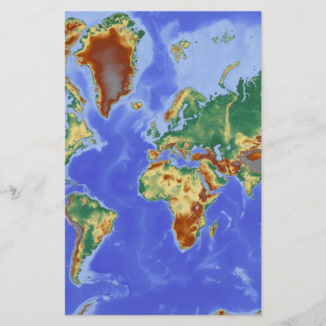 World Geographic International Map Stationery (Front)