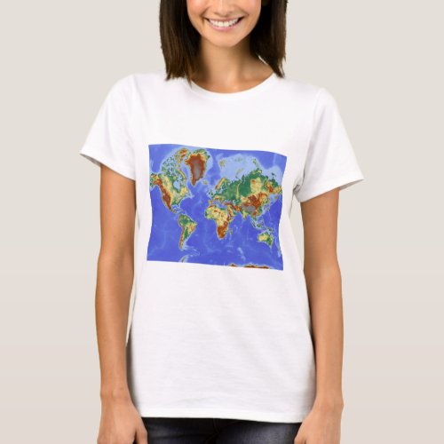 World Geographic International Map T_Shirt