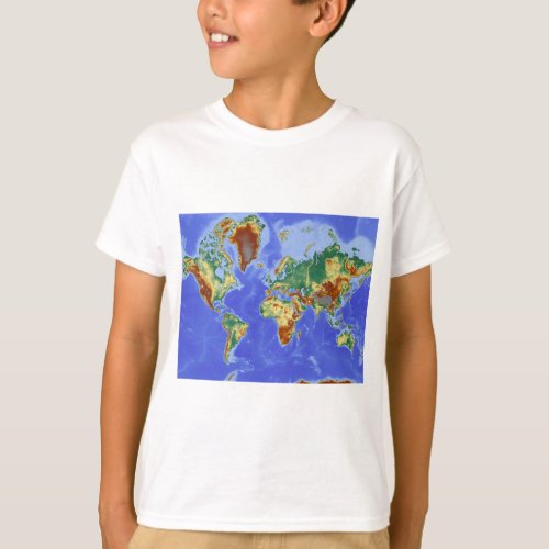 World Geographic International Map T_Shirt