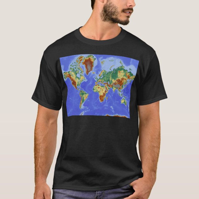 World Geographic International Map T-Shirt (Front)