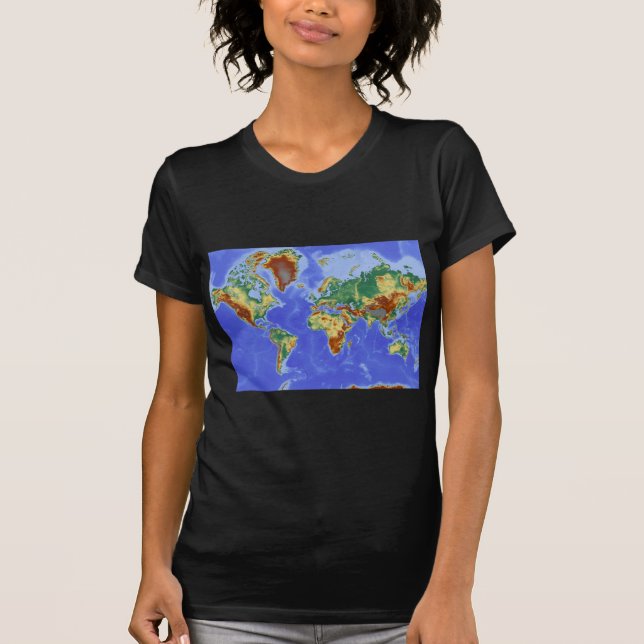 World Geographic International Map T-Shirt (Front)