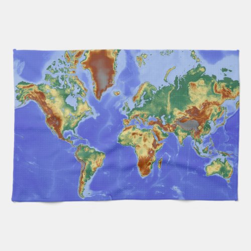 World Geographic International Map Towel