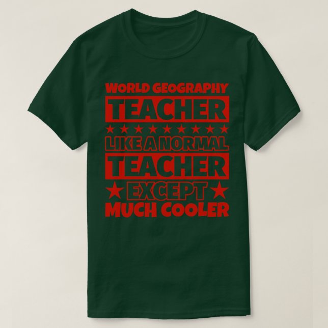 World Geography teacher gifts except much cooler T-Shirt (Design Front)