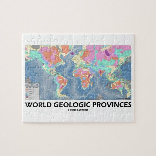 World Geologic Provinces (World Map Geology) Jigsaw Puzzle