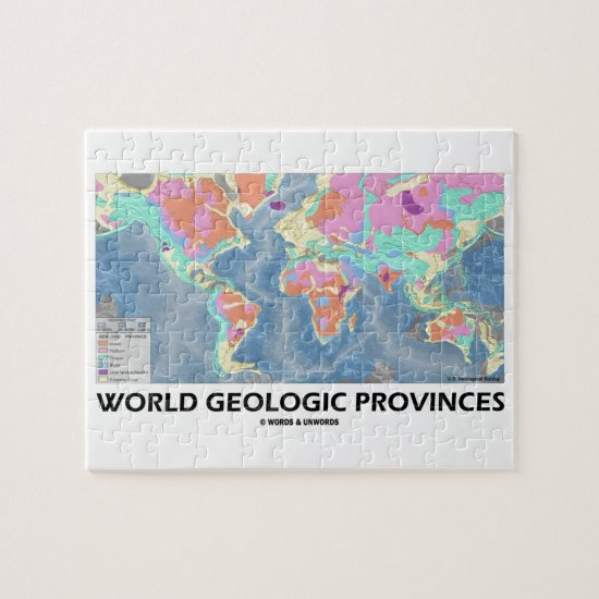 World Geologic Provinces (World Map Geology) Jigsaw Puzzle