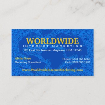 World / Global Business Card by coolcards_biz at Zazzle