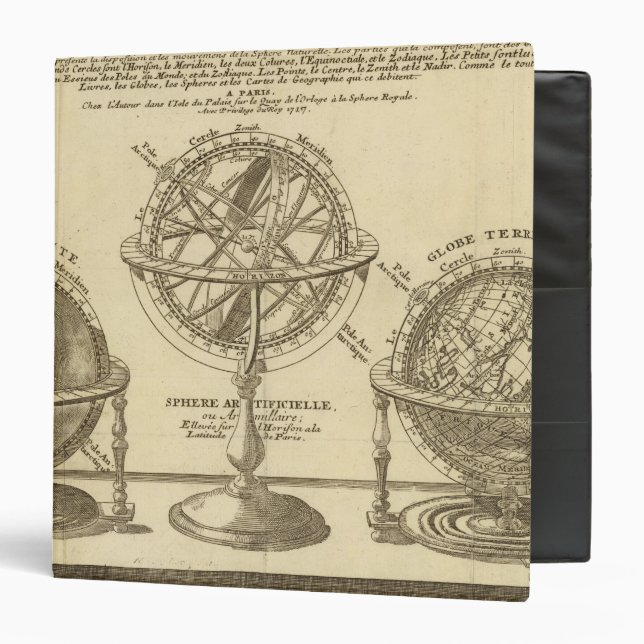 World Globe 3 Ring Binder (Front/Inside)