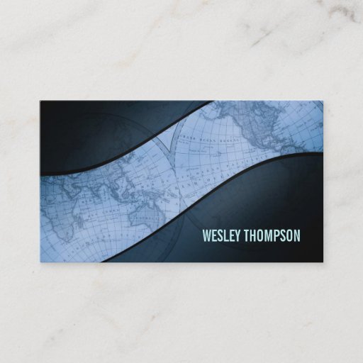 Customizable World Globe Business Cards