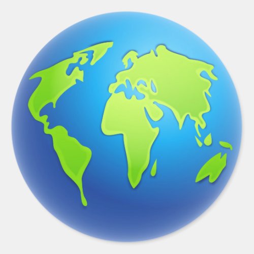 World Globe Classic Round Sticker