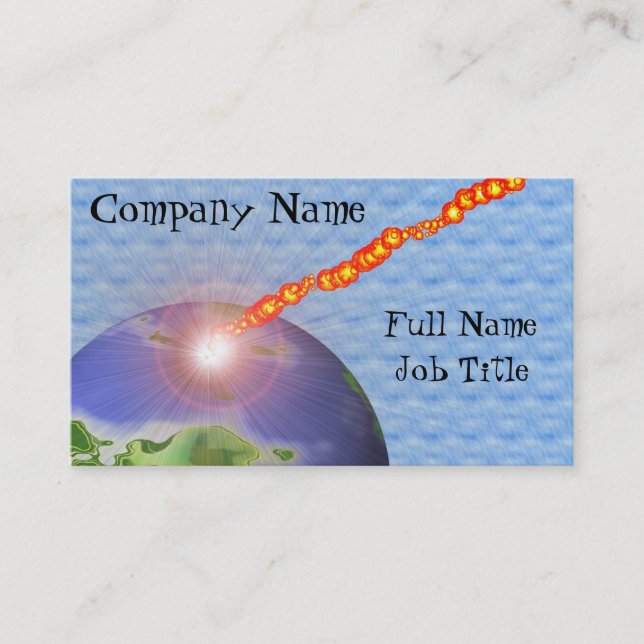 World Globe Construction Business Card (Front)