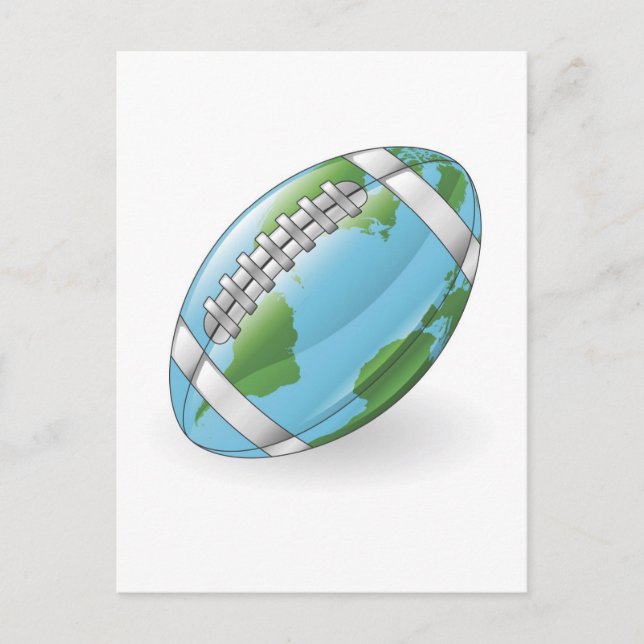 World globe football ball concept postcard (Front)