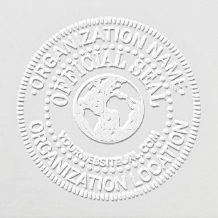 World Globe Generic Official Seal Name Loc URL Embosser
