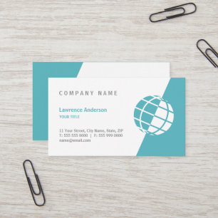 World Globe Logo Professional Business Cards