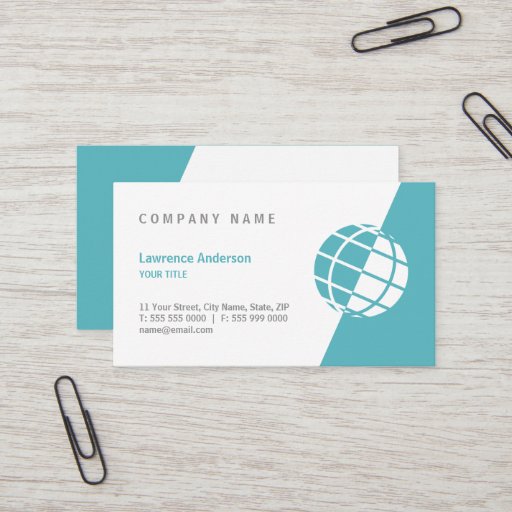 Customizable World Globe business card