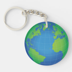 World Globe Map Keychain