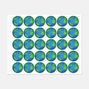 World Globe Map Labels
